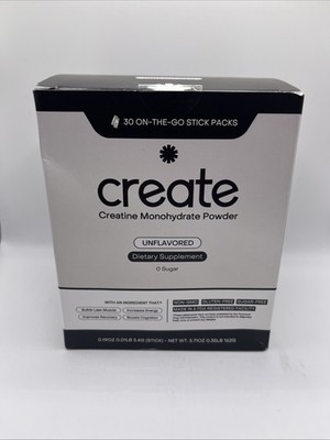 Create Single Serve Creatine Monohydrate Powder 30 Stick Packs.EXP 8/27 FREE  ️