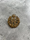 WW2- era RAF Cap Badge. Kings Crown. Intact Brass Lugs.