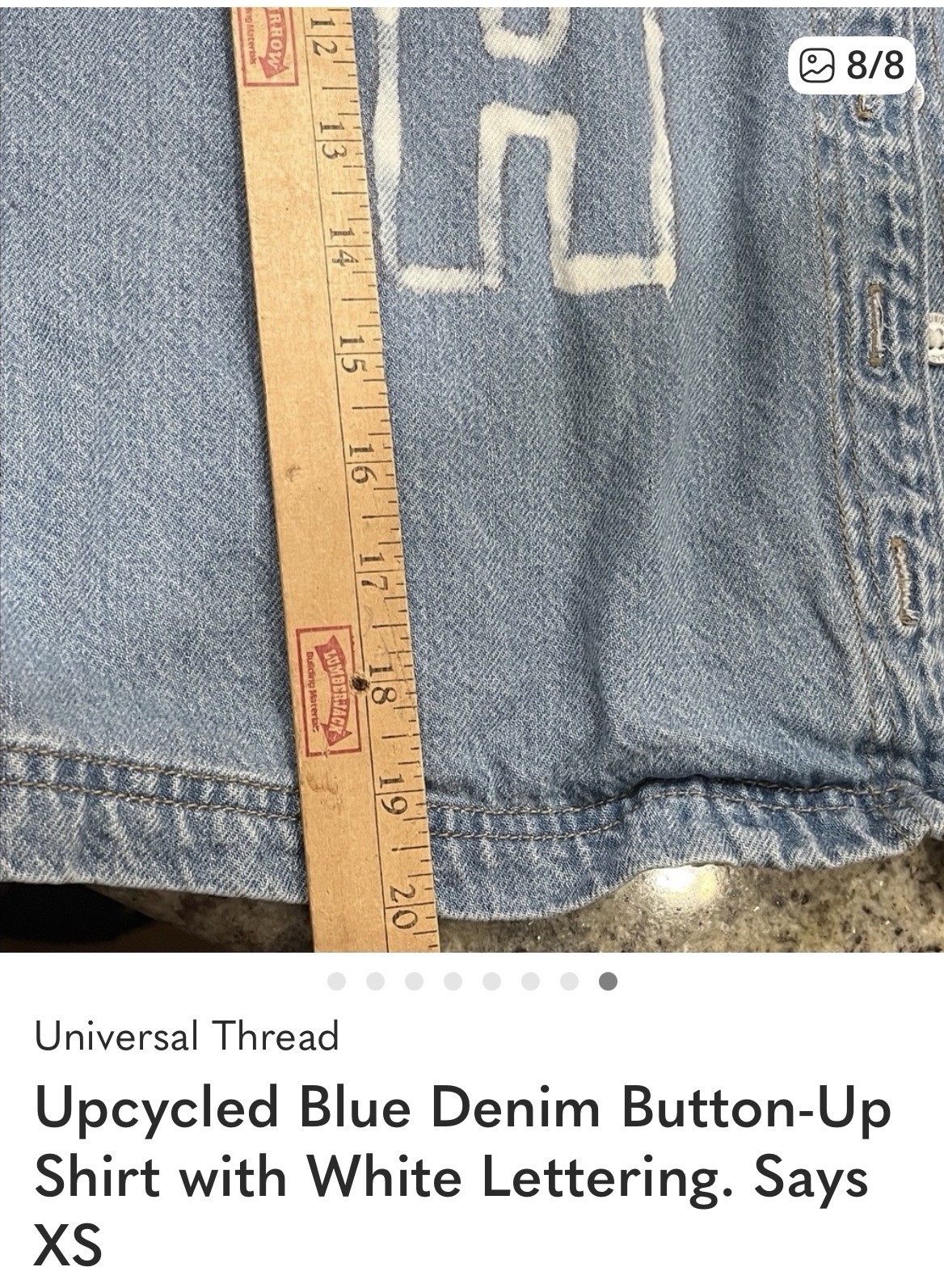 Universal Thread Upcycled Blue Denim Button-Up Sh… - image 6