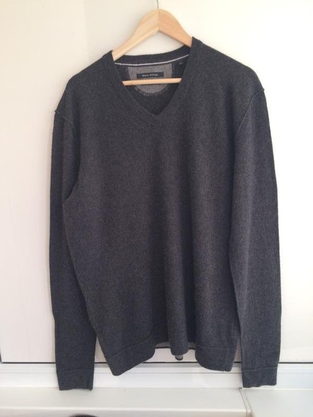 Men Marc O'Polo Sweater Grey Wool 42 / XL / 50