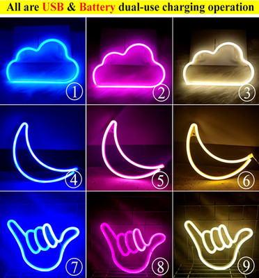 LED Neon Nachtlicht Wandbehang Leuchtreklame für Kinderzimmer Zuhause Schlafzimmer Party Bar
