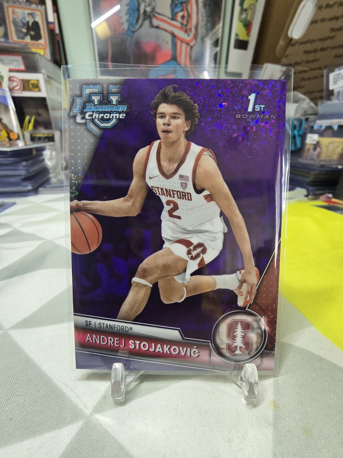2023 Bowman U Chrome Purple Refractor /399 Andrej Stojakovic Stojaković #73 