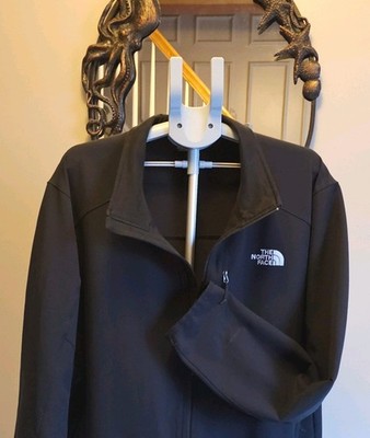 The North Face Windwall Soft Shell Jacket Black Full Zip Stretch Mens XXL 2XL