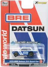 Auto World Xtraction BRE 1972 Datsun 510 Guest Car #68 HO Scale Slot Car