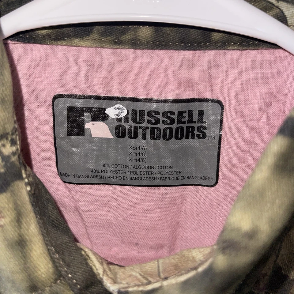 Russell Outdoors button Shirt women XS Mossy Oak Break Up Infinity Hunting - Image 3 of 4