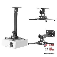 Universal Projector Ceiling Mount, Adjustable Wall Mount Holder 3 long black