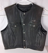 Vintage Leather Vest 48" chest READ