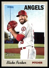 Blake Parker 2019 Topps Heritage #132 Angels MLB READ FREE SHIPPING AutographDen