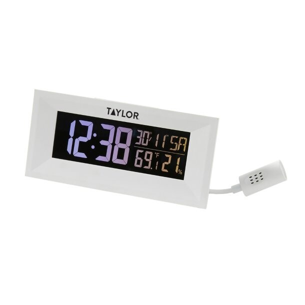 TAYLOR PRECISION PRODUCTS 5287333 Digital Indoor Weather Station with Mood Light