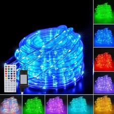 66FT Rope Lights Outdoor, 200 LEDs 20 Color Changing Rope Lights Waterproof w...