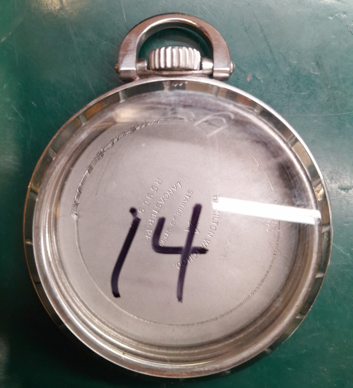 Hamilton Watch Case Co Stainless 16 Size Pocket Watch Case