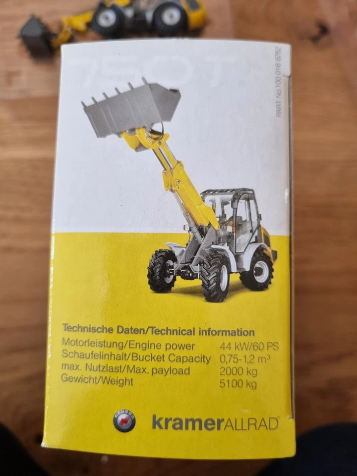 Teleradlader Kramer 750T Allrad Radlader 1:50 Baumaschine Wheeled Loader NEU - Bild 3 von 3