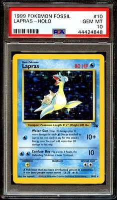 PSA 10 GEM MINT Lapras 10/62 HOLO RARE Fossil Pokemon Card | eBay PSA 10 GEM MINT Lapras 10/62 HOLO RARE Fossil Pokemon Card | eBay
