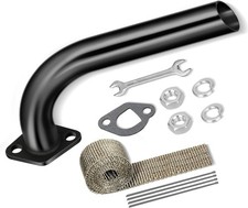 "Mini Bike Exhaust Pipe Kit for Predator 212cc 224cc 196cc Coleman CT200U Black