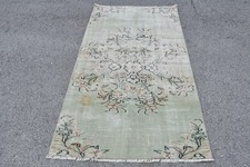 Vintage 3,9x7,1 ft Area Rug, Turkish Rug, Gre...