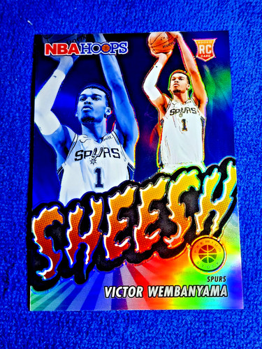 Victor Wembanyama [Premium Blue Prizm] #12 2023 Panini Hoops Premium Stock Sheesh card