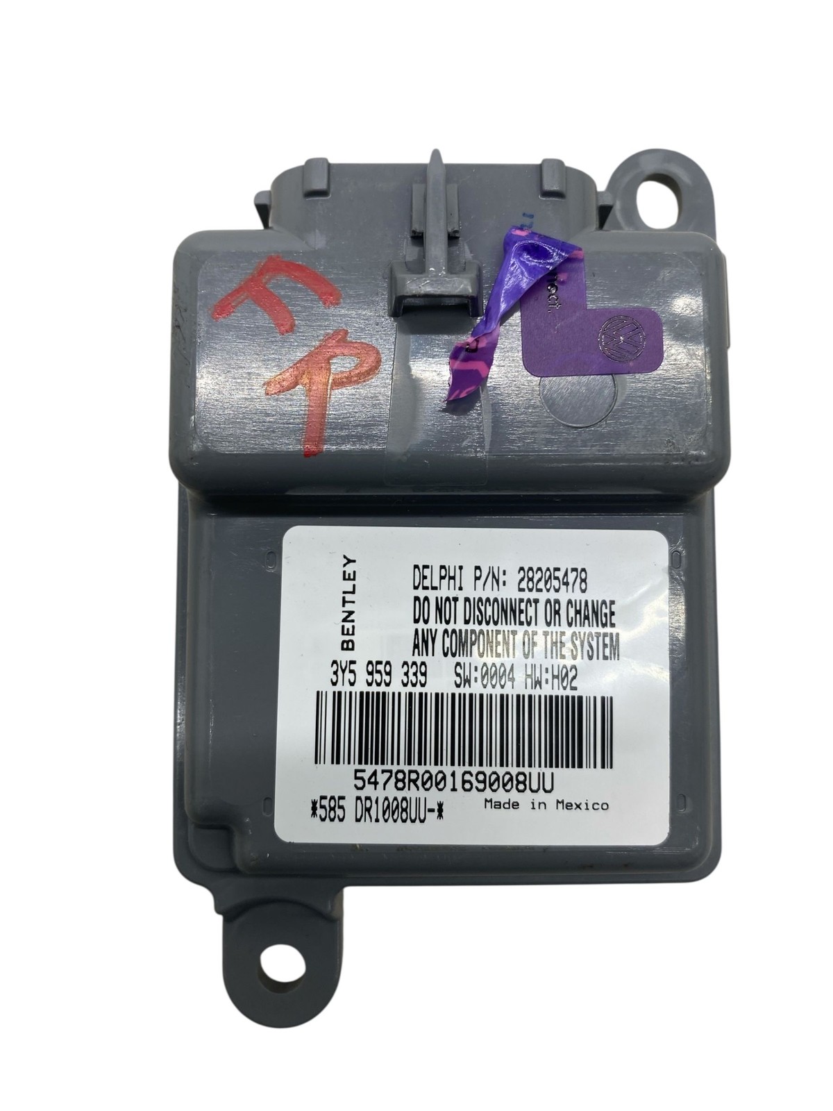 2010-2020 BENTLEY MULSANNE OEM FRONT RIGHT SEAT OCCUPANT SENSOR MODULE 3Y5959339
