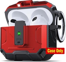 Armor Cover AirPods 3 Generation Case, Military Grade Shockproof Protection Red