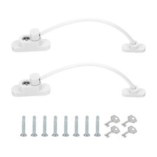 2 Pcs Window Restrictor Windows Safety Locks Security Lock Upgrade White