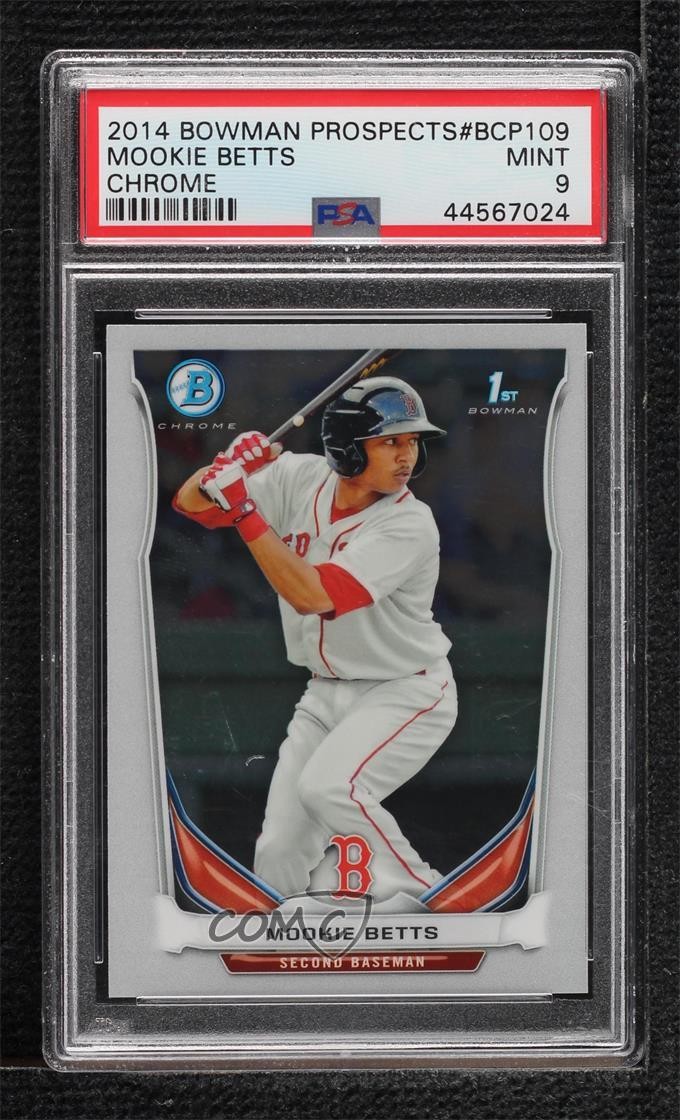 2014 Bowman Prospects Chrome Mookie Betts #BCP109 PSA 9 MINT 16rl