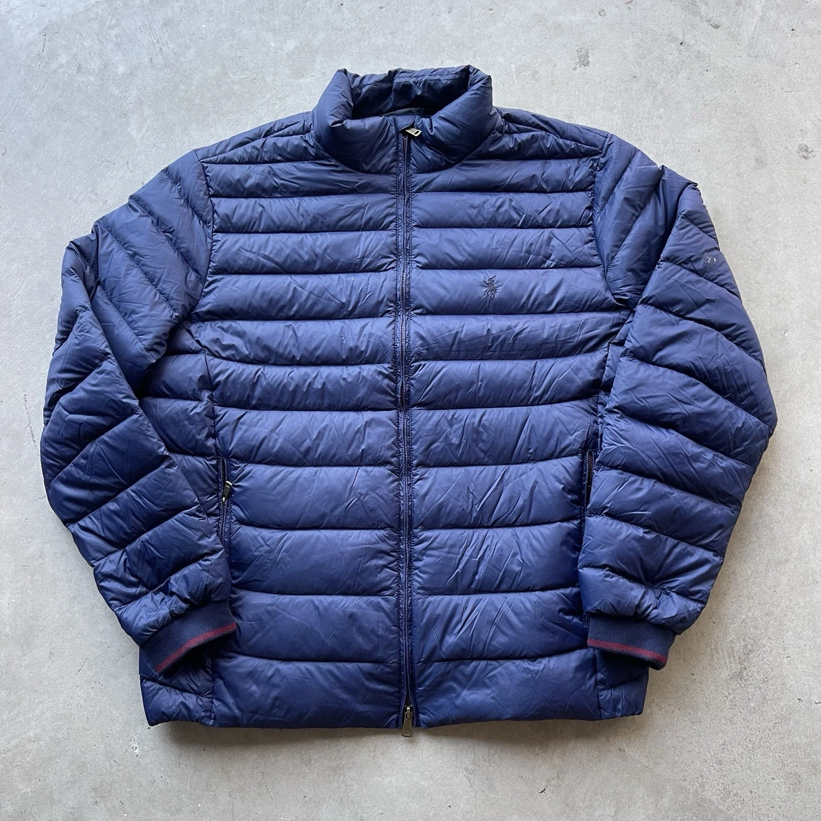 Polo Ralph Lauren Men's XLT Packable Quilted Down Puffer Jacket Navy Pony
