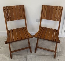 Cambridge FSC Acacia Wooden Foldable Outdoor Slatted Chair - Pair