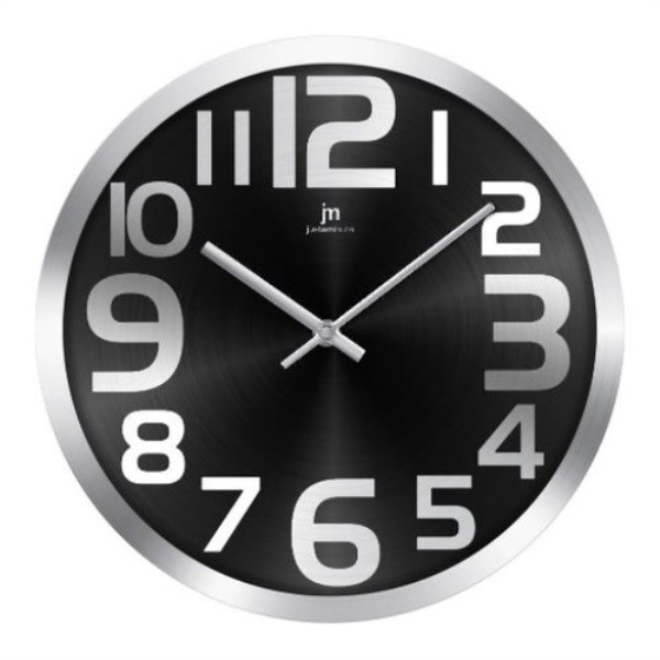 Lowell 14972N JUSTAMINUTE Orologio da Parete Silver e Nero Design Moderno