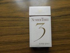 Paquete de cigarrillos número 3 Super Kings vacío lámina de oro c 2000 Inde. Cigarrillo