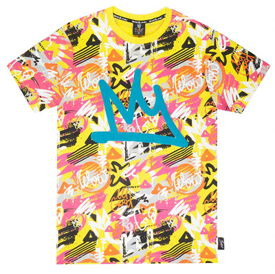 Switch Mens Remarkable New York Graffiti Yellow Shirt NWT M, L, XL, 2XL