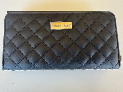 Portafogli Donna Ragazza Vogue Italy Ecopelle - Con Tasche e Cerniera - Nero