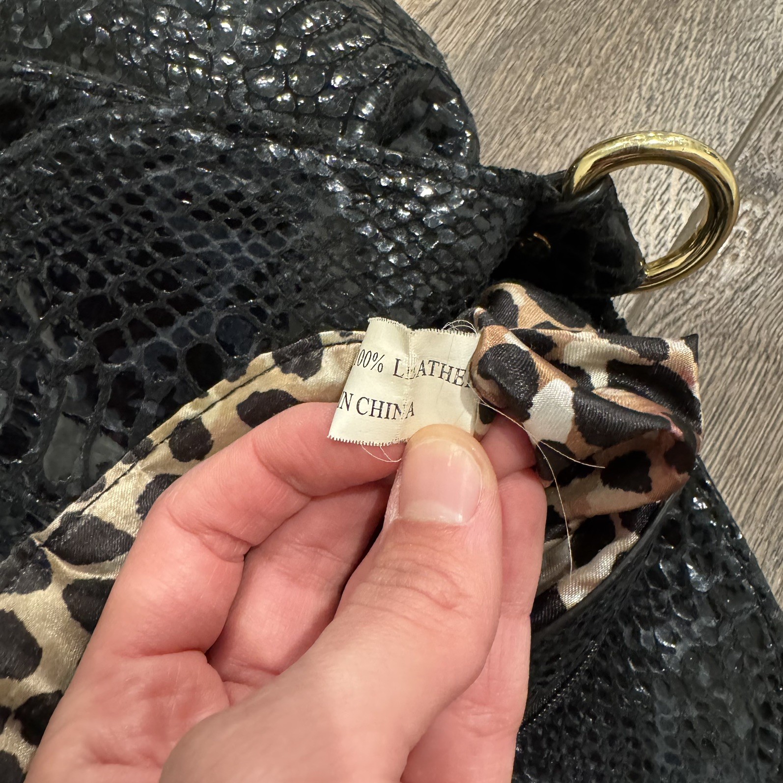 Steven by Steve Madden Y2K Black Python Gold Slou… - image 10