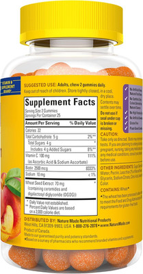 Skin Hydration Gummies plus Plant-Sourced Ceramides, Support Healthy Skin as ...