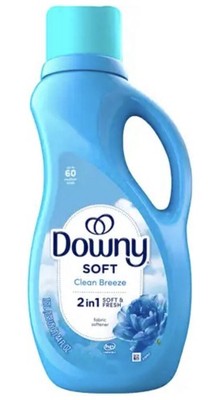 Downy Soft Clean Breeze 2 In 1 Soft & Fresh Fabric Softener 44oz