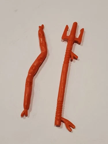 TMNT weapons lot 1988 orange spear lot Playmates Toys vintage