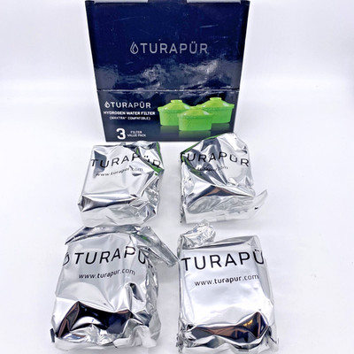 Turapur Hydrogen Water Filters 4 Pack Maxtra Compatible NEW Sealed Open Box