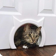 The Kitty Pass Interior Cat Door Hidden Litter Box Pet Door for Cats up to 21 lb