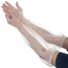 Long Sleeve Cleaning Gloves Disposable Elbow Length Plastic Sleeve Waterproof