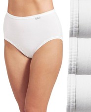 Jockey L7530 Women's Elance White Cotton Briefs 3 Pack Panties Size 6/M