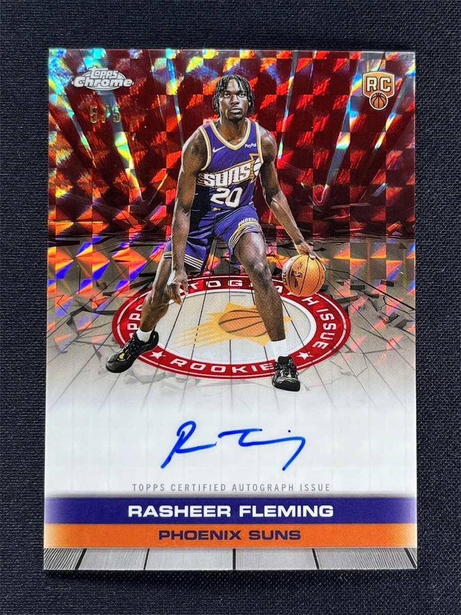 2025-26 Topps Chrome Rasheer Fleming Red Geometric Issue Rookie RC