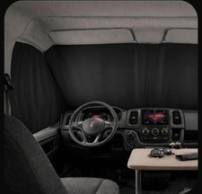 Frontscheibe Vorhänge für VW T5 T6 Transporter Caravelle Gardinen Schwarz 03-24