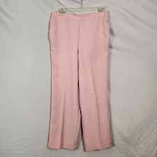 ALFRED DUNNER Size 10P Pink Elastic Waist Flat Front Pull On Pants Casual Work