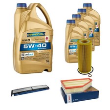 Inspektionspaket 9L RAVENOL VMO 5W-40 für BMW 3er Touring E91 335d E92 E90