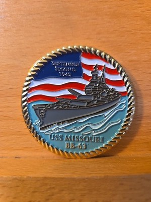 USS Missouri BB-63 US Navy Challenge Coin Bradford Exchange