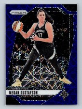 2024 Panini Prizm WNBA #78 Megan Gustafson Blue Velocity Prizms