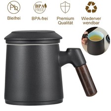 Ceramic Tea Infuser Mug Porcelain Coffee Cup Tea Mug with Lid and Infuse