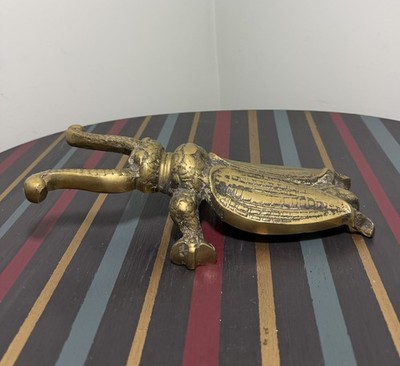 Vintage Messingguss Käfer Stiefelheber schwerer Schuhentferner rustikales Dekor 1,3 kg