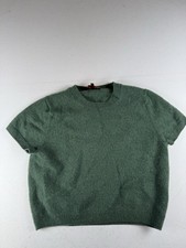 Quince 100 Mongolian Cashmere Crewneck Sweater Green Youth XL Measurments