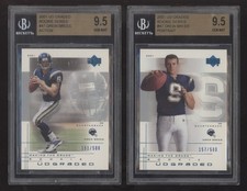 2001 UD Graded Rookie Series ACTION & PORTRAIT /500 #47 Drew Brees RC! BGS 9.5