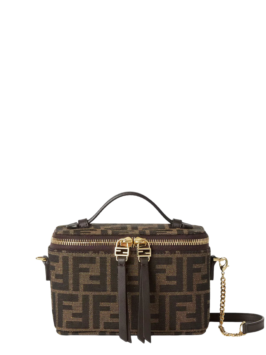 FENDI $1950 Brown Fabric Mini Vanity Bag New & Authentic | eBay