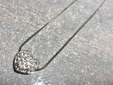 Swarovski necklace heart silver color